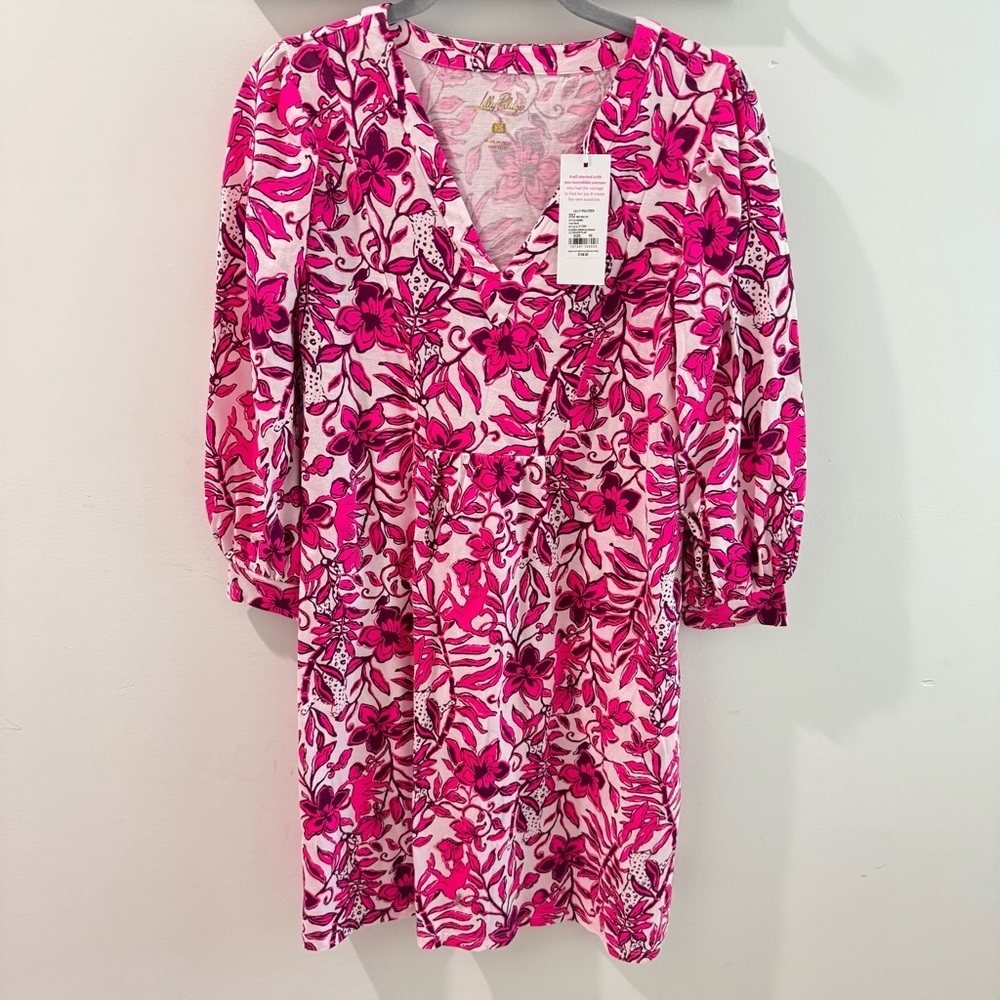 NWT Lilly‎ Pulitzer Cass Dress in Elderflower Blossom Lil Escape Plan XS